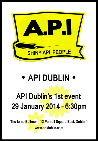 Shiny API People …. Come along on Wednesday 29th January to The Ierne Ballroom