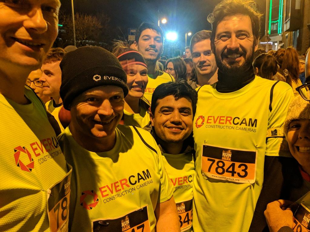 Team Evercam at Run in the Dark Dublin