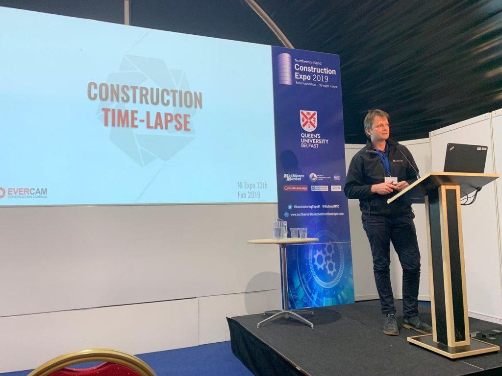 Evercam CEO Marco Herbst at the Northern Ireland Construction Expo 2019