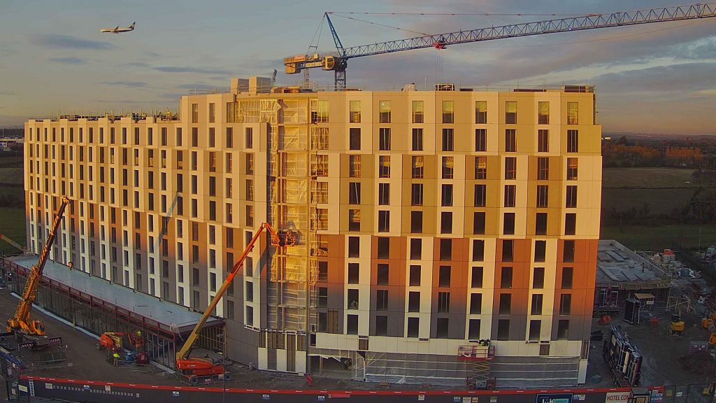 Intercontinental Hotel Dublin Airport construction site from the Evercam Construction Cameras view.