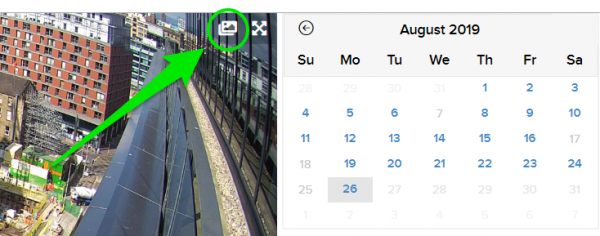 Recording tab in Evercam dashboard 