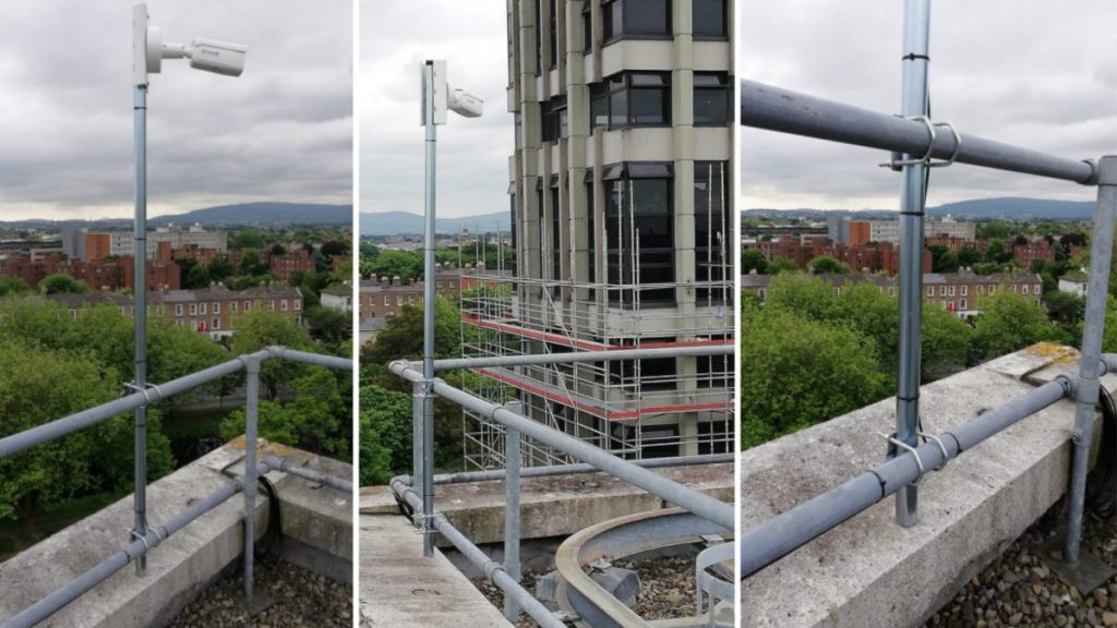 three different views from Evercam fixed position cameras