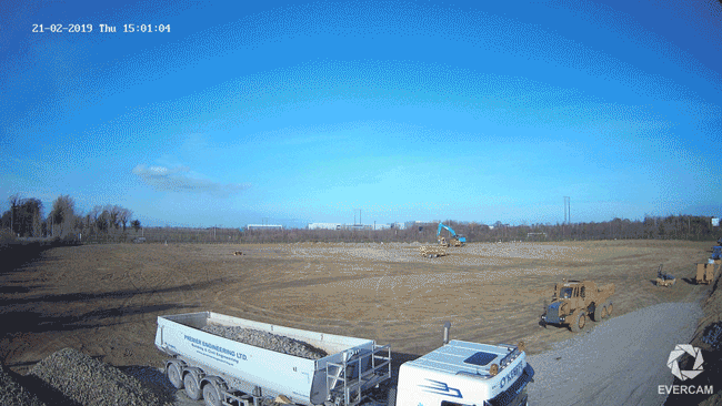 a gif vantage business park comparing the construction progress by evercam compare tool