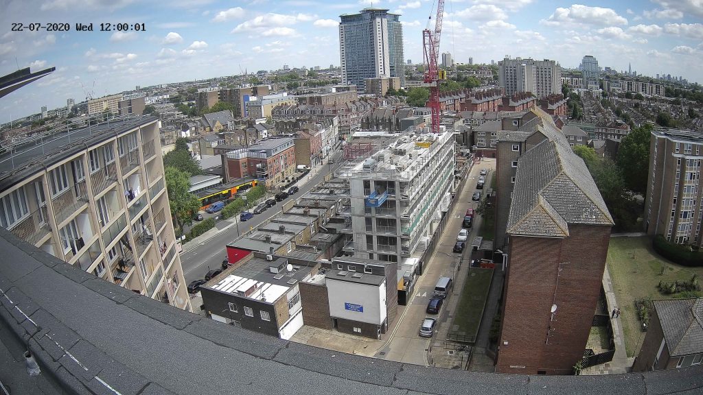 Camera View of Clem Attlee Estate Construction Progress