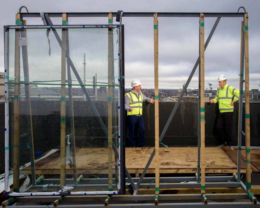 Richard Watson, Managing Partner DBIC Ventures and Marco Herbst, CEO of Evercam on a construction site.