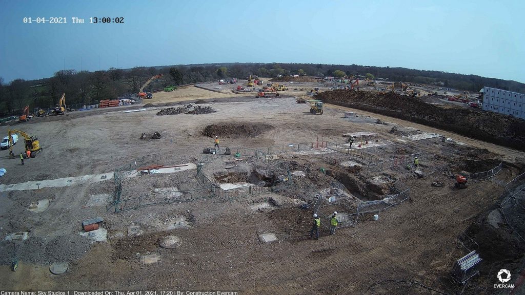Construction Site Image of Sky Studios shot by Evercam Construction Cameras