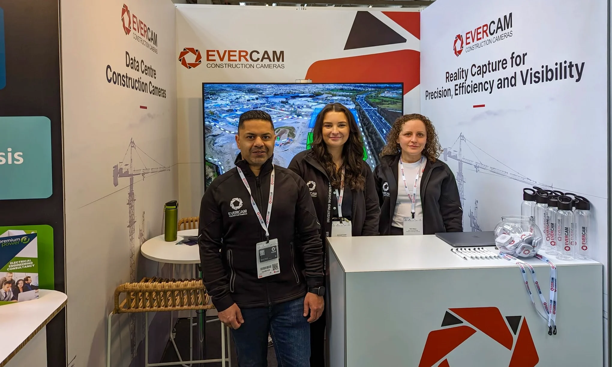 Sara Deacy of Evercam and colleagues at construction event
