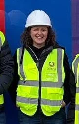 Sara Deacy of Evercam at construction site