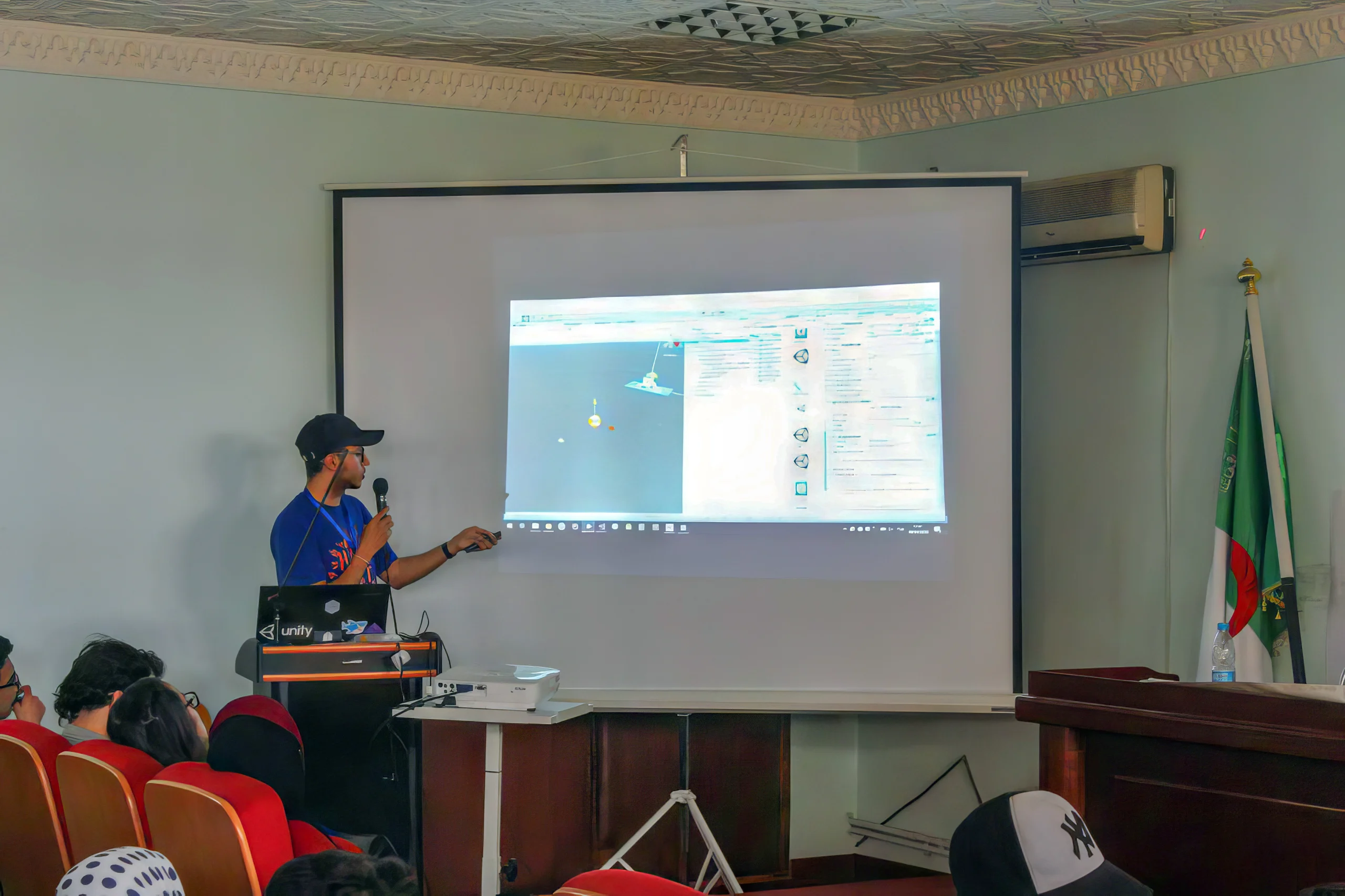 Oussama Bonnor - Evercam 3D Team Lead presenting