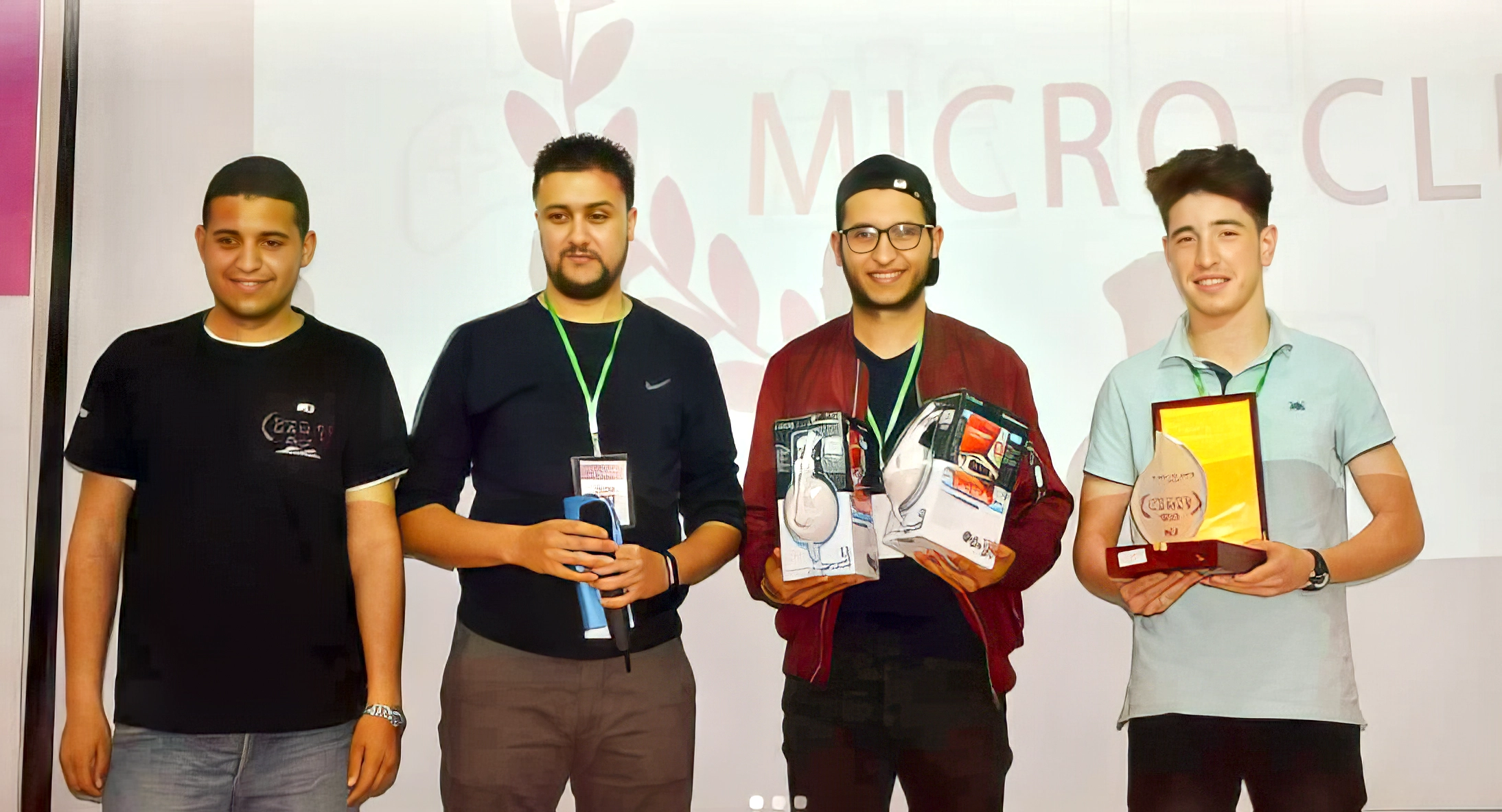 Oussama Bonnor - Evercam 3D Team Lead winning awards with his team mates for the software 3d team has developed