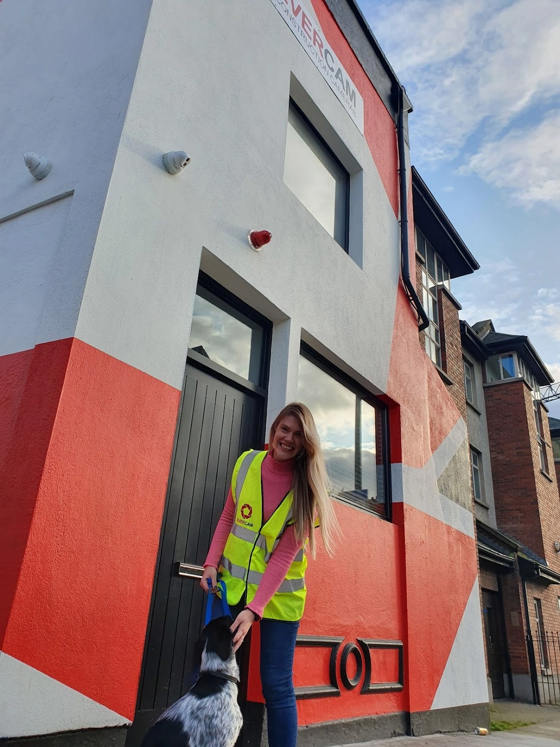Erika outside Evercam HQ in Dublin, Ireland