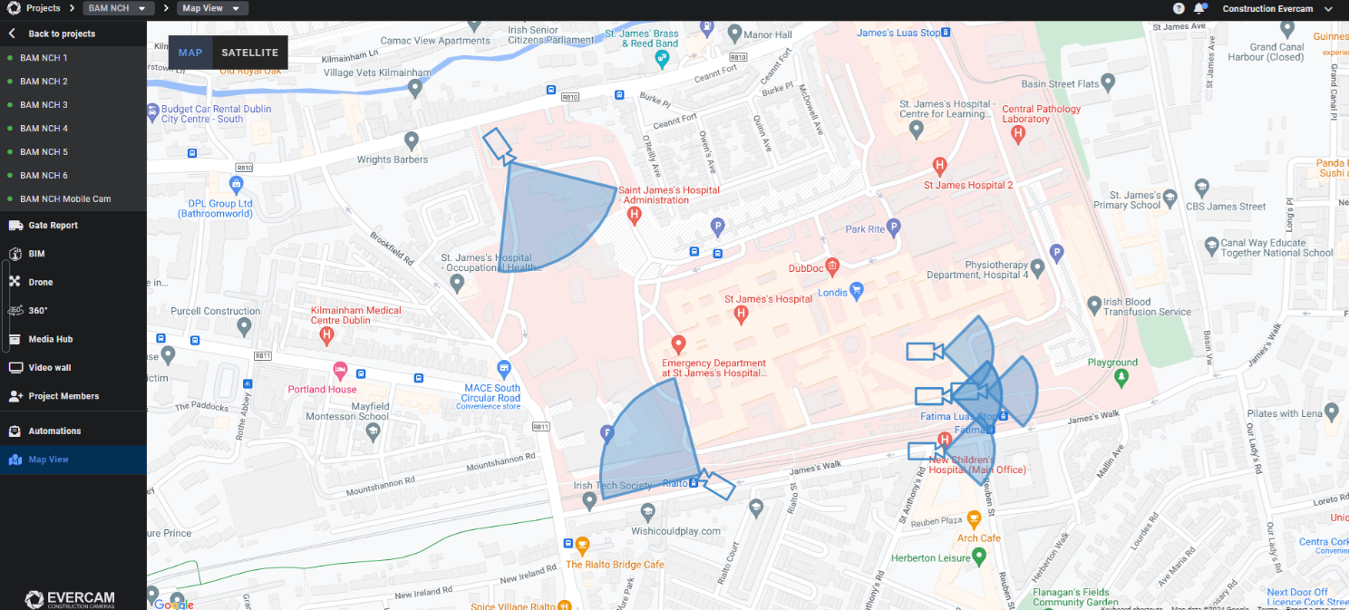 Map View Evercam