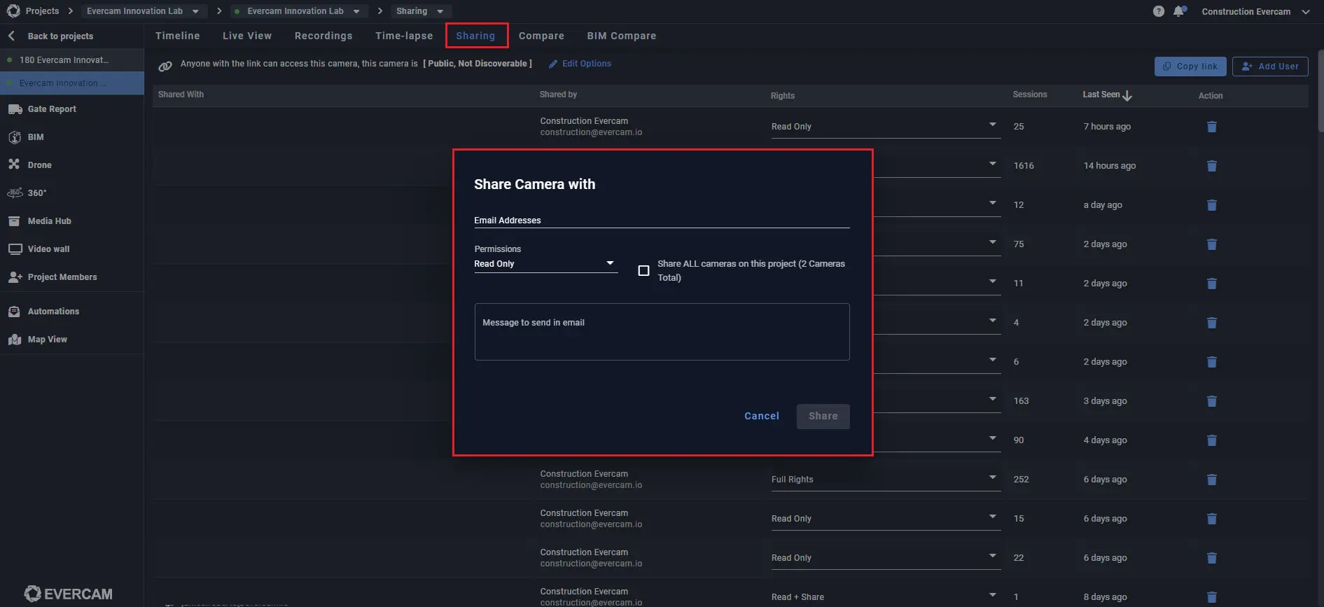 sharing permissions