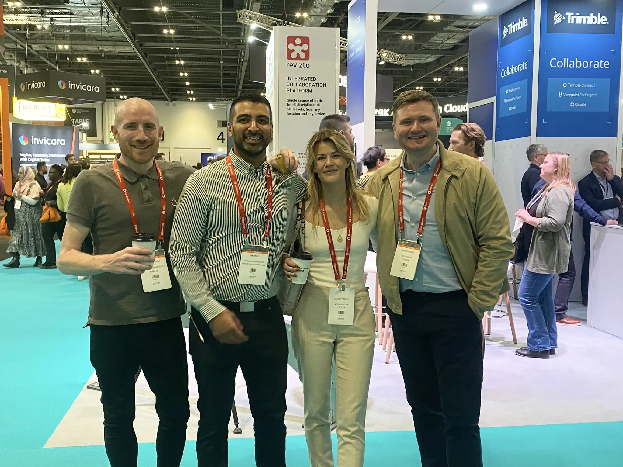 Scarlett Oliver with fellow Evrercam colleagues at a construction event 